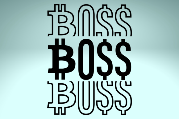 Bitcoin Boss Hustle Motivational Svg Png
