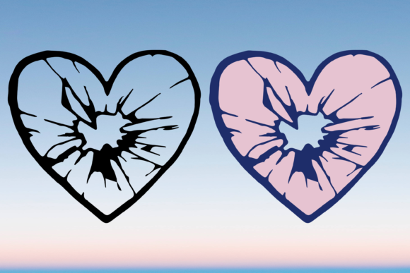 Broken Shattered Heart Valentine Svg Png