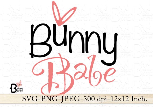 Bunny Babe SVG, Easter Clipart Graphics