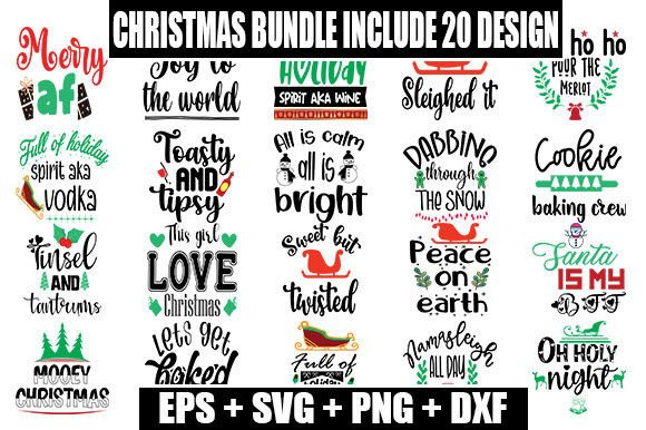Christmas Bundle Include 20 Designs