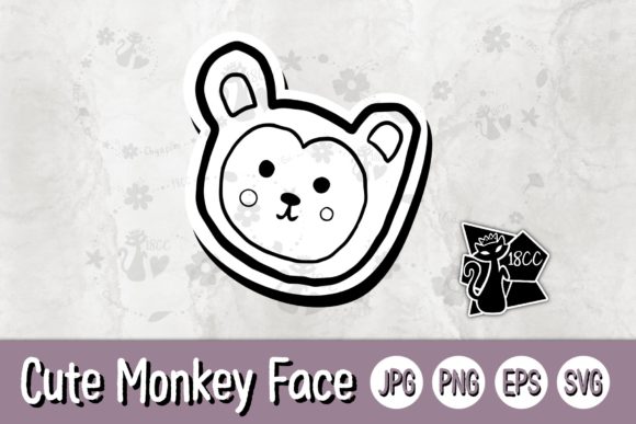 Cute Monkey Face Line: Graphics & Crafts Review