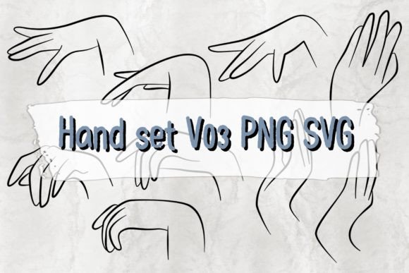Hand Set Element V03 PNG SVG for Graphics and Crafts