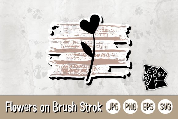 Heart Flower on Brush Stroke Graphics & Crafts Review