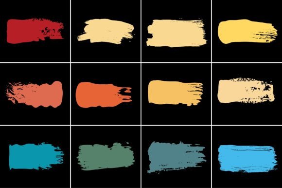 Ink Paint Brush Stroke Bundle for Crafts & Graphics