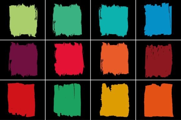 Ink Paint Brush Stroke Graphics for Crafts