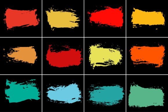 Ink Paint Brush Stroke Texture Bundle: Graphics & Crafts for Digital Sellers