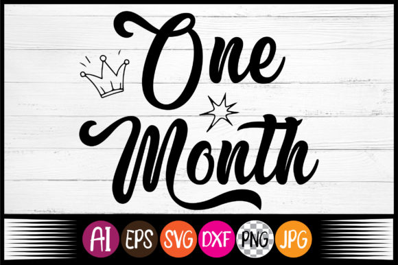 One Month, Svg Design: Graphics & Crafts for Editorial Publishing