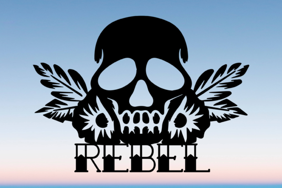 Rebel Skull Halloween Goth Svg Graphics and Crafts
