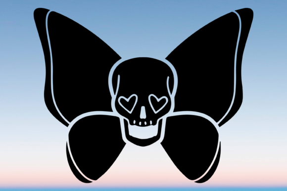 Skull Butterfly Heart Halloween Svg for Crafts & Graphics