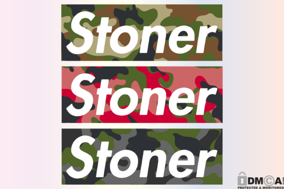 Stoner Weed 420 Cannabis Camo SVG for Graphics & Crafts