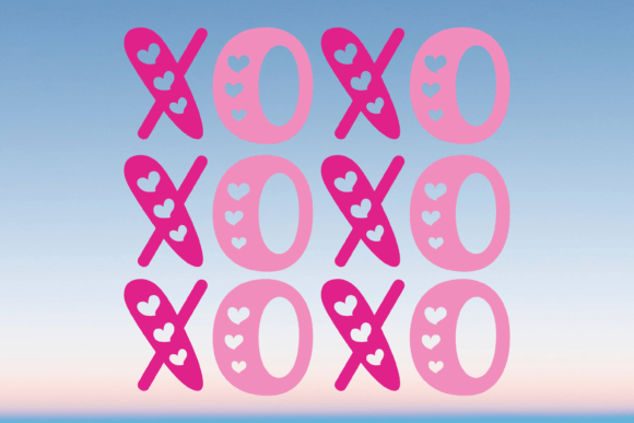 XOXO Cute Valentines Day SVG PNG: Graphics for Crafts